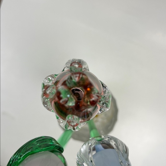 Mikasa Art Glass Hand Blown Murano Style ~ in Reddish/Blue/Lavender Tulip 🌷(3) - Picture 11 of 16